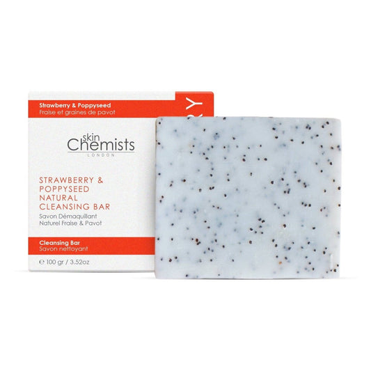 skinChemists Strawberry & Poppy Seed Cleansing Bar 100g