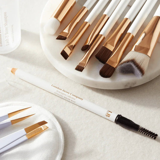 London Brow 2-in-1 Brow Wax Pencil & Styling Brush (Transparent)