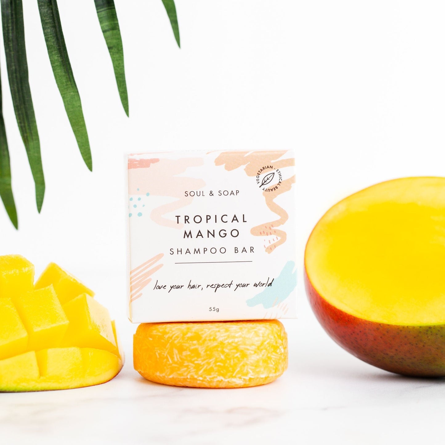 Soul and Soap Tropical Mango Solid Shampoo Bar 55g