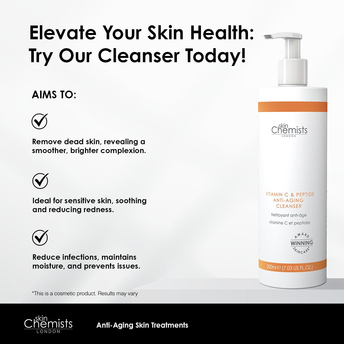 skinChemists Vitamin C & Peptide Cleanser 200ml