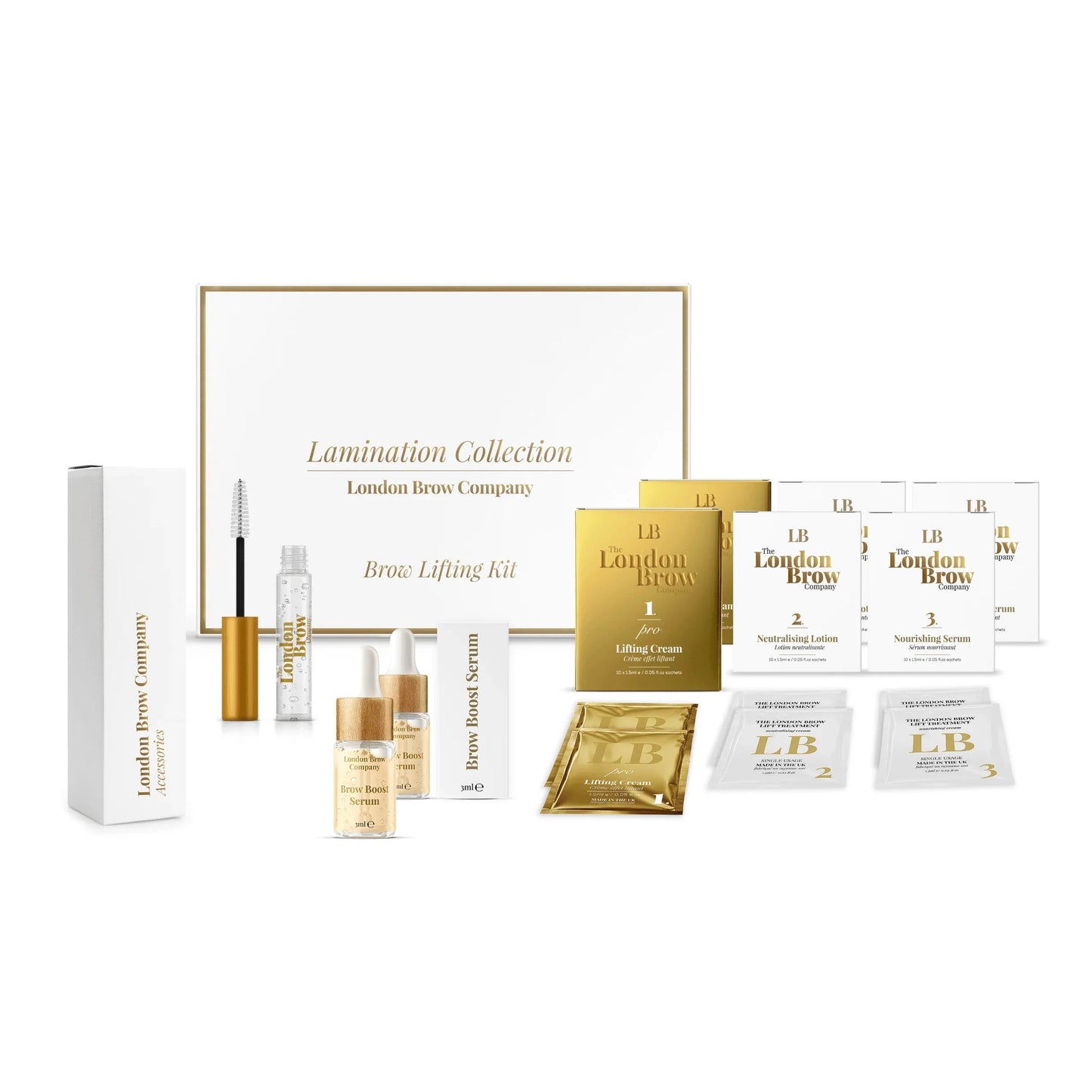 London Brow PRO XL Waterproof Brow Lamination Kit with Aftercare – 60 Treatments